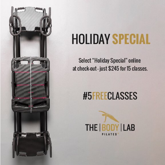 TheBodyLabAZ's tweet photo. Our gift to you this holiday season is 15 classes for the price of ten! That means you get 5 FREE classes! Select “Holiday Special” at checkout on https://t.co/YyfMiOSXai. Happy Holidays! #TheBodyLab #5FREECLASSES https://t.co/VR9nTGwR9Z