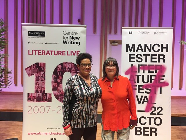 newwritingMCR's tweet photo. Sound check done, we're all set for our @McrLitFest event with the fantastic #AliSmith & @JackieKayPoet at the @MHCentre #MLF17 https://t.co/lyxBbRstFL