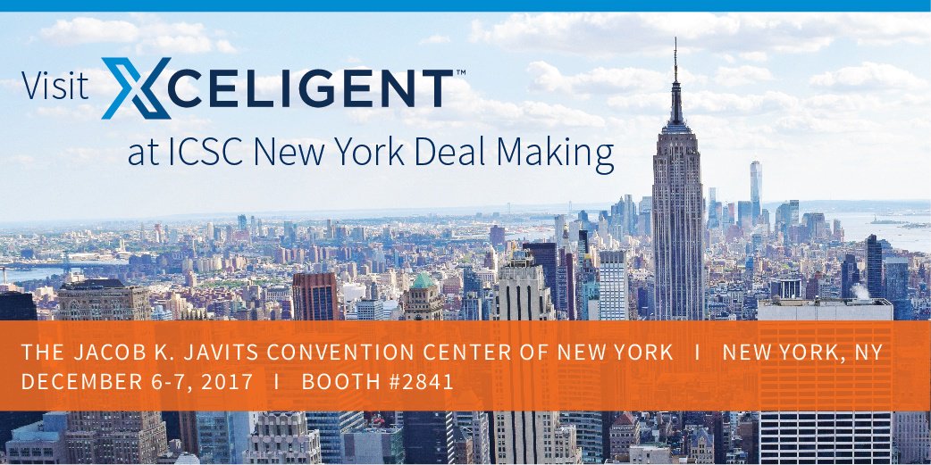 Going to the ICSC New York Deal Making event in Manhattan? Stop by Booth #2841 to learn how Xceligent’s family of integrated products can cover all of your research, marketing, and analysis needs.