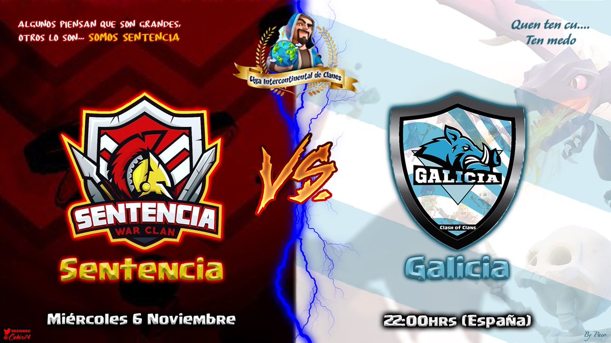 Faltan poco mas de 24 horas para la gran batalla para pasar a la siguiente fase de la <a href="/LICCOC/">LIC</a> ....

¿Ganará <a href="/SENTENCIACOC/">⚔ SENTENCIA ⚔</a>? ¿Ganará <a href="/ClanGaliciaCoC/">Clan Galicia CoC</a>?

Mañana a las 22:00 tendremos la respuesta...