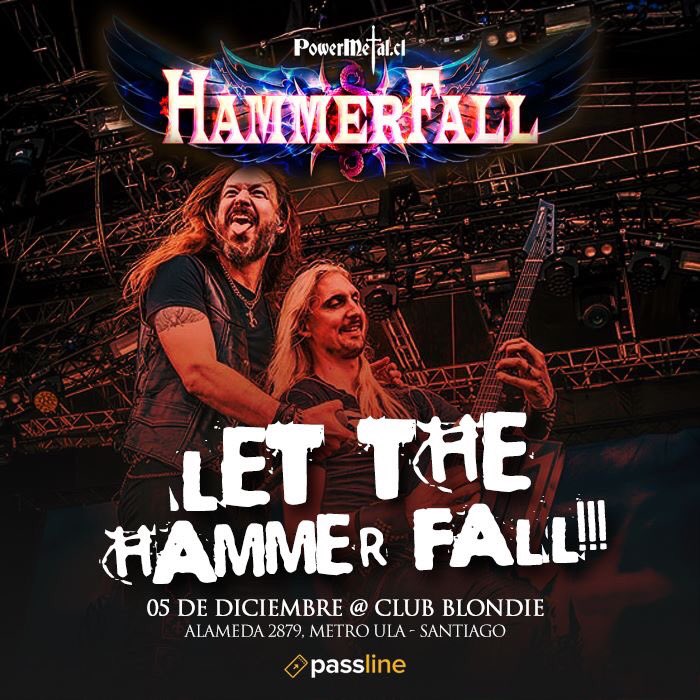 HammerFall's tweet photo. We're in Chile tonight, Blondie is going to be totally crazy! Tickets still available here:
https://t.co/7Ep8YqdXCy
See you tonight, people!
#BuiltToTour2017 https://t.co/5EaNHkUqj3