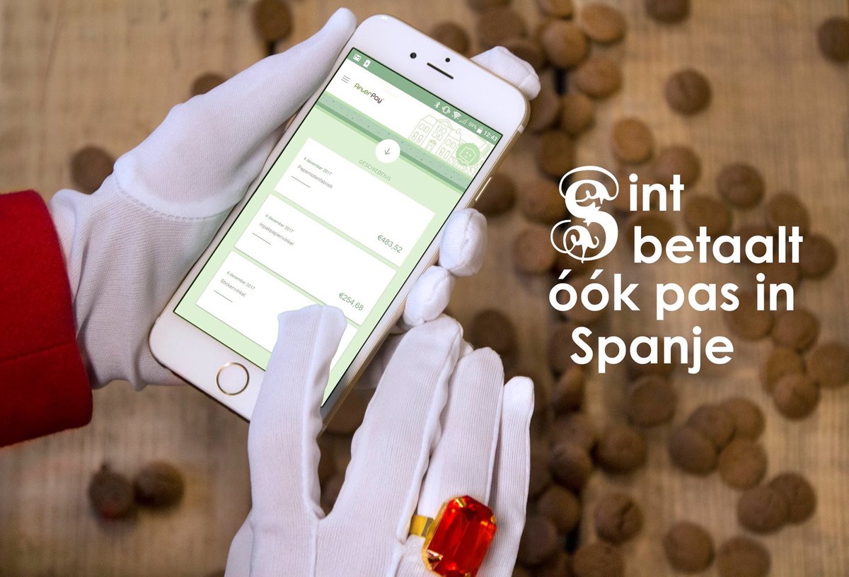 Sint betaalt óók pas in Spanje! 😎 #welzomakkelijk #lekkervanuitdestrandstoel #pakjesavond