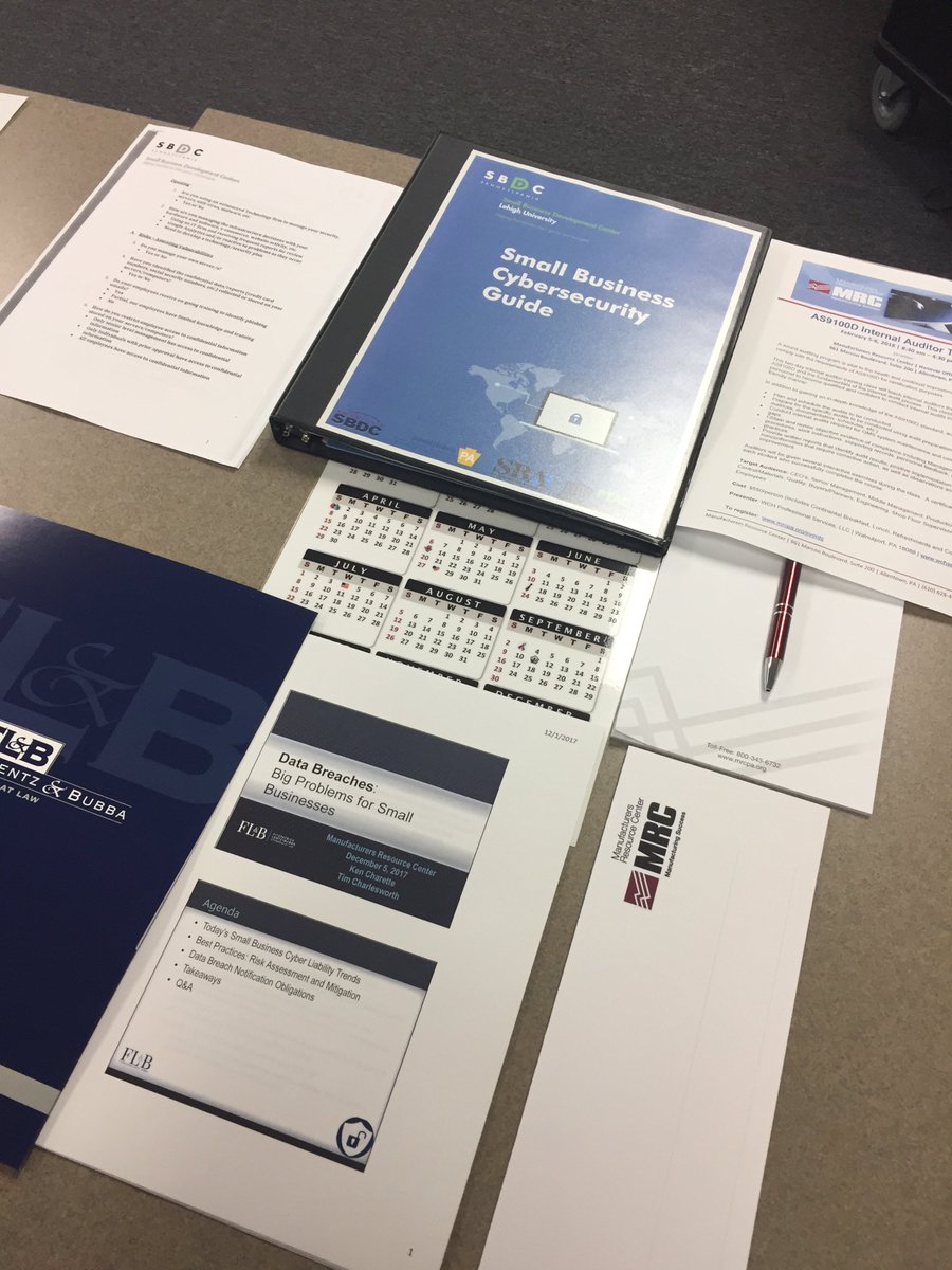 Thanks to <a href="/MRCMEP/">MRCPA</a> for putting together a great #cybersecurity event this morning, to <a href="/FLBLawLV/">FLB Law</a> for their valuable presentation on data breach responsibilities and #DFARS, and to the 40 manufacturers who are taking steps to be more #CyberAware!