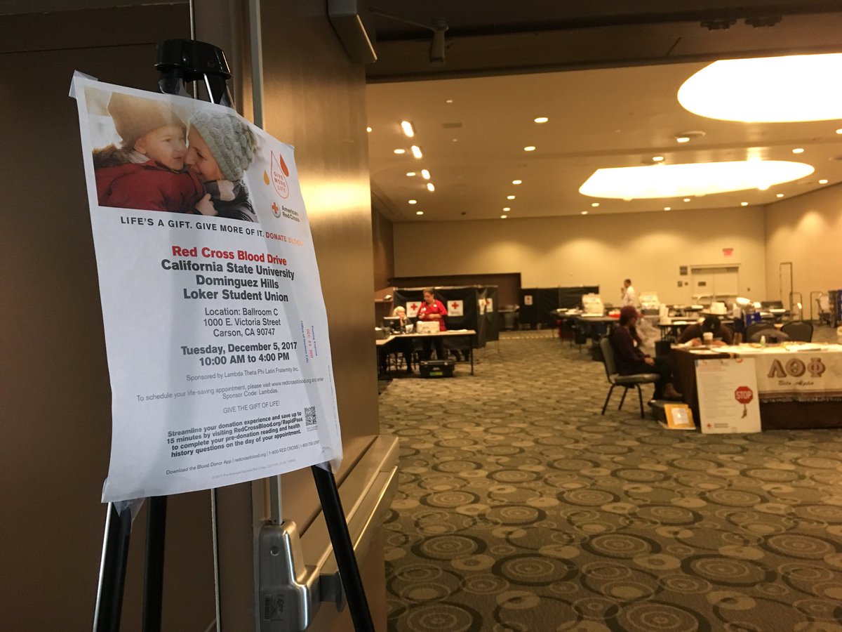 DianaBioMed's tweet photo. Cal State Dominguez Hills Blood Drive TODAY @ LSU- Ballroom C from 10am-4pm. Walk-ins welcome! Free t-shirts for all donors! @ASICSUDH @csudh_lsu @RedCrossBloodCA @ba_lambdas https://t.co/M3ZRQmlpxt