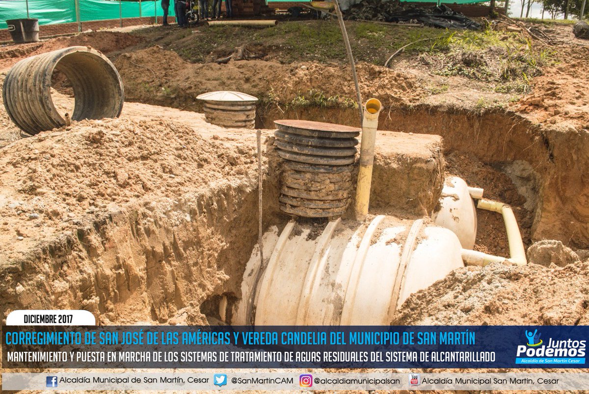 SanMartinCAM's tweet photo. Mantenimiento y puesta en marcha de los sistemas de tratamiento de aguas residuales del sistema de alcantarillado del corregimiento de San José de las Américas y vereda Candelia del municipio de San Martín, Cesar. https://t.co/mdstAFEpCO