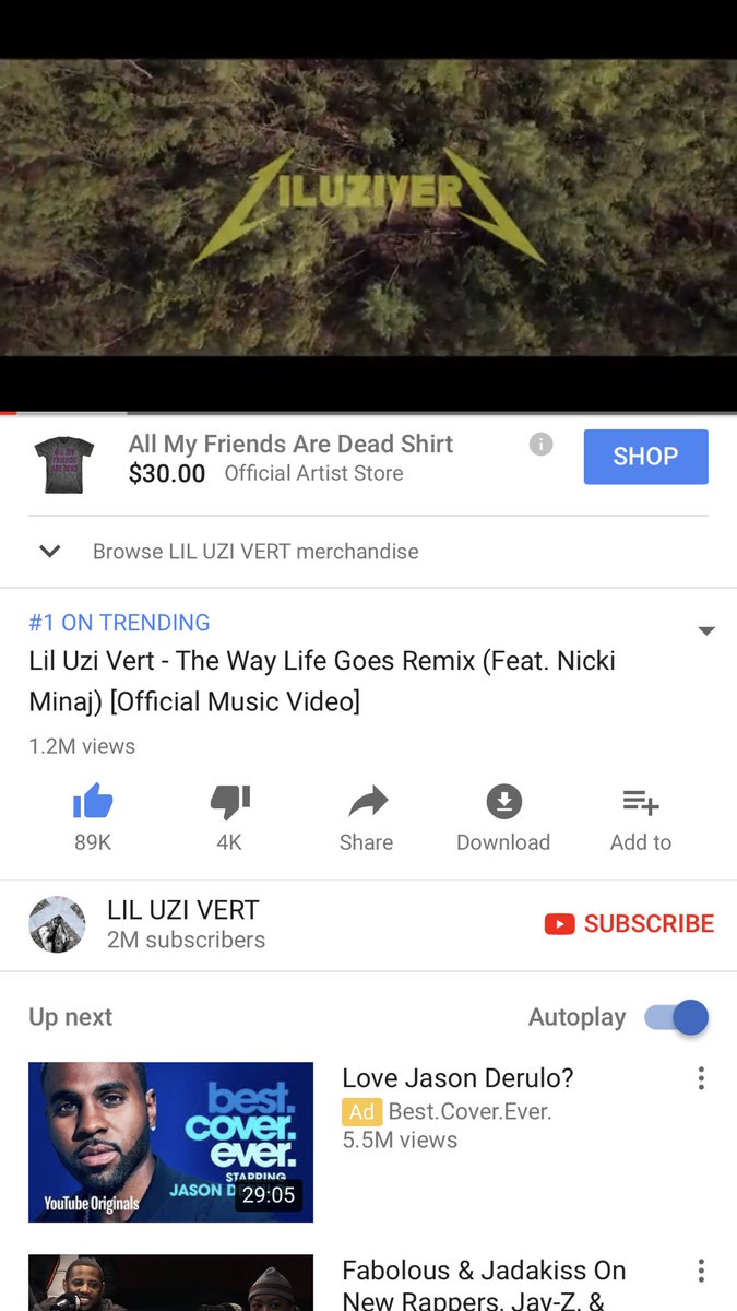 Onyx2020_'s tweet photo. https://t.co/RdwUY5PlFn @NICKIMINAJ X @LILUZIVERT within 24 hours #TWLGVideo is already at 1.2M 🎉🎉🎉 https://t.co/oBav4hzQCx