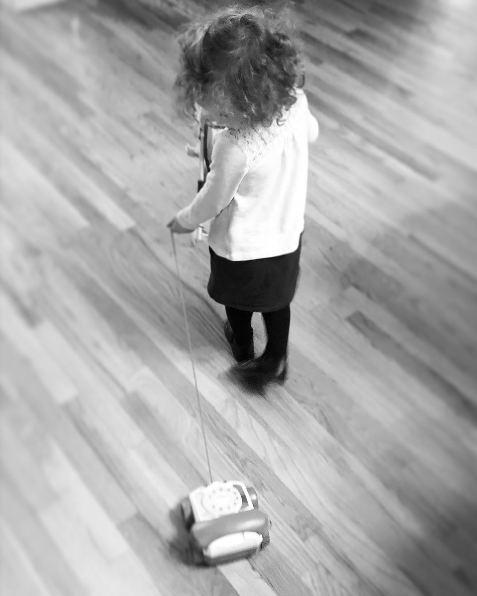 imwideawake30's tweet photo. Pushing her baby in the stroller and pulling her telephone around. 🙃❤️😉 #blackandwhitephotography #littlepiglet #babydollstroller #playphone #shestoocute #curlsgoals #shehasmyheart https://t.co/vRLL55GqfG