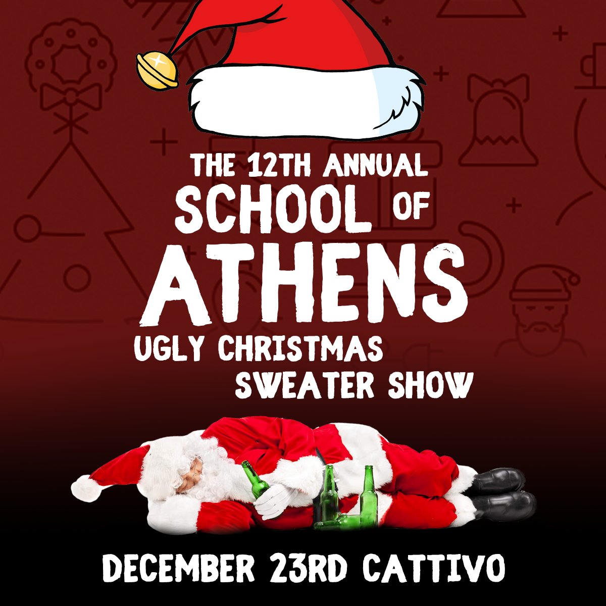 #UglyHolidaySweaterParty #christmas #Pittsburgh #music #cattivo #schoolofathens