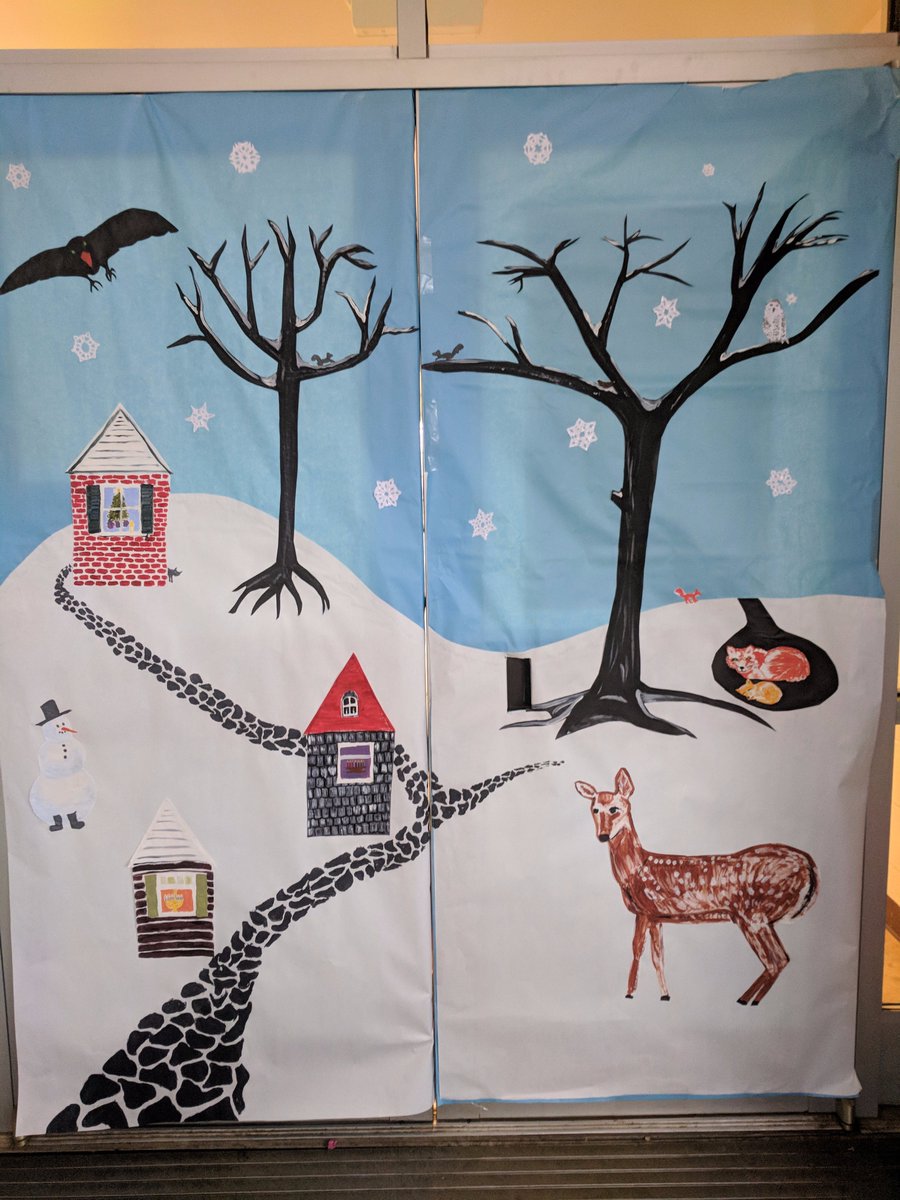 SahsMedia's tweet photo. Media Center doors are decorated! #MerryChristmas #HappyChanukah #HappyKwanzaa #HappyWinter #GoodSolstice #SAAllDay https://t.co/zhXPJWkRBX