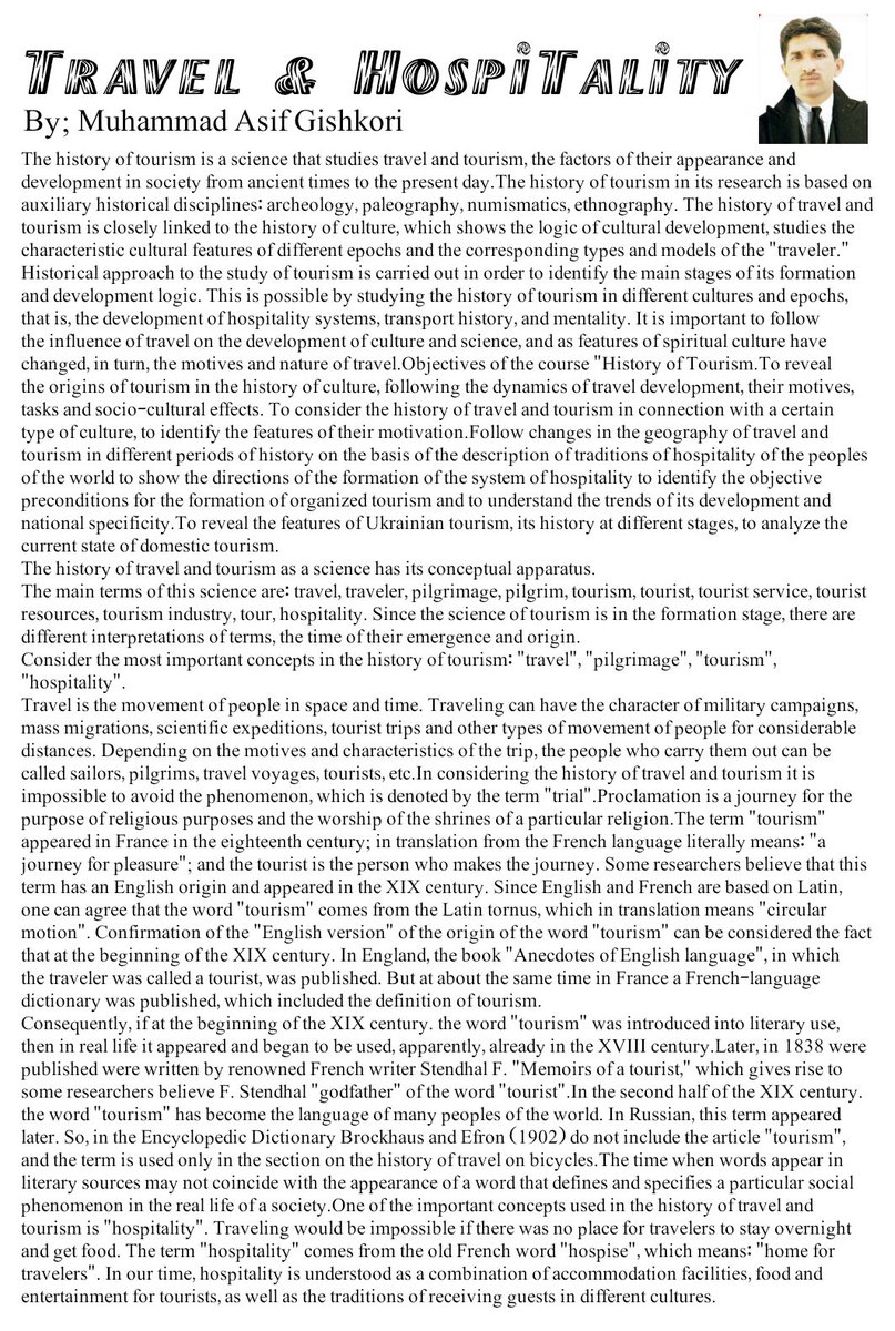 My Article regarding
#Travel &amp; #Hospitality 
<a href="/PTiLodhran/">PTI Lodhran</a> <a href="/siasatpk/">Siasat.pk</a> <a href="/TourismMagUsa/">Tourism TravelMag</a> @tourismaze @PakistanTribeUr