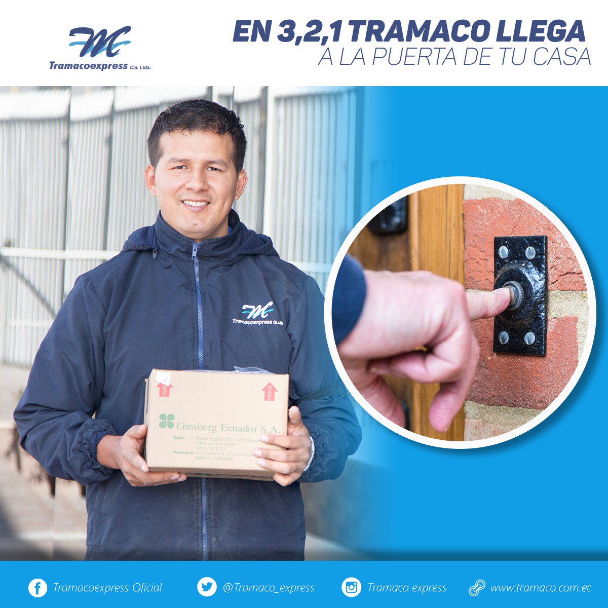 En 3,2,1 #Tramaco llega a la puerta de tu casa,somos la mejor opción para tus envíos, trabajamos con rapidez, confianza y seguridad.
Tus envíos en las mejores manos y #SiempreATiempo