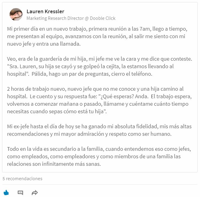 fs4nchez's tweet photo. Una historia que destaca la importancia de ser ver a las personas no solo en su papel de colaboradores sino como seres humanos. #RelacionesInfinitas #GestióndePersonas https://t.co/mYWV9XEnvE