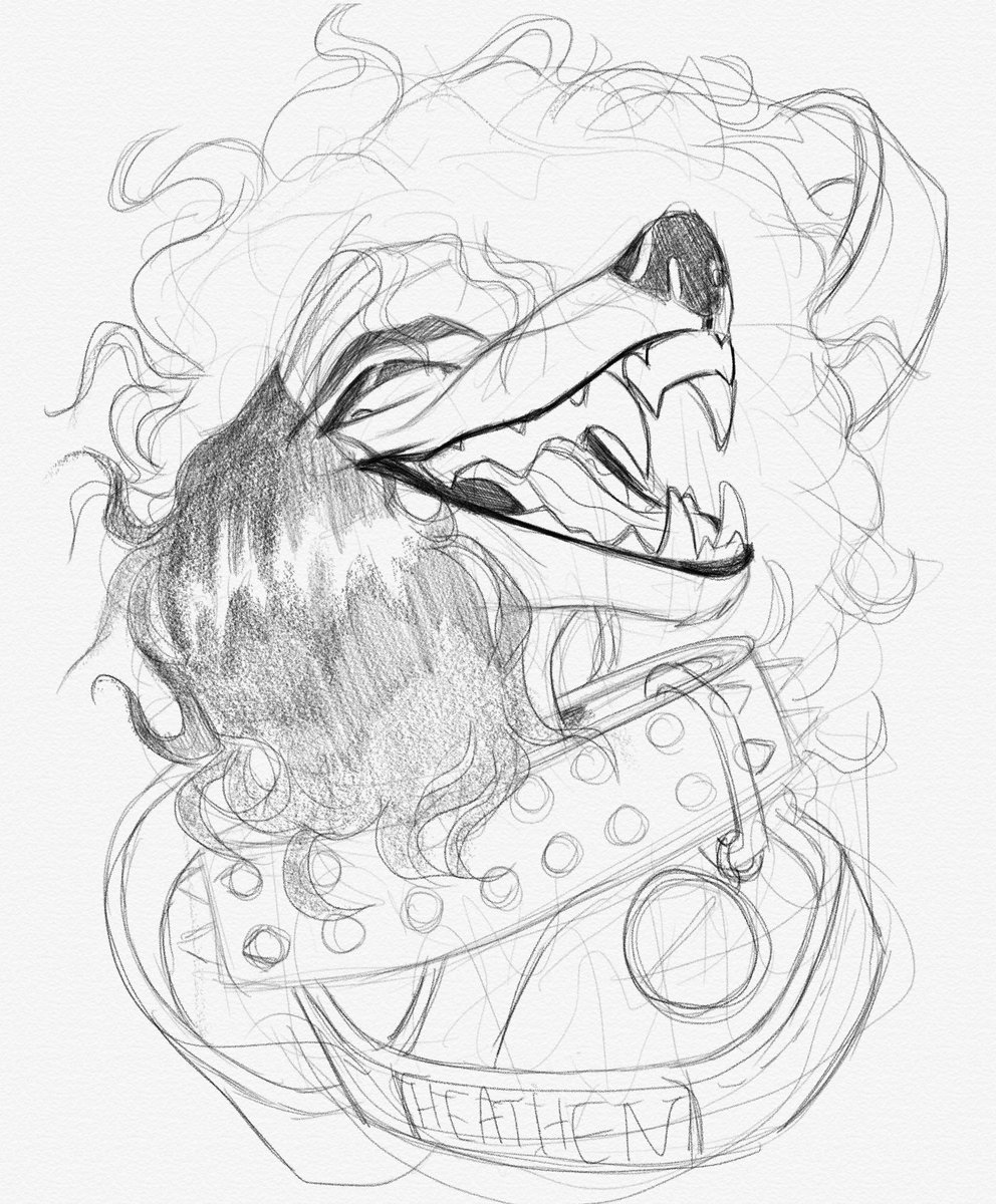heathen dog..was planning on doing something with this design but im not sure i will anymore 