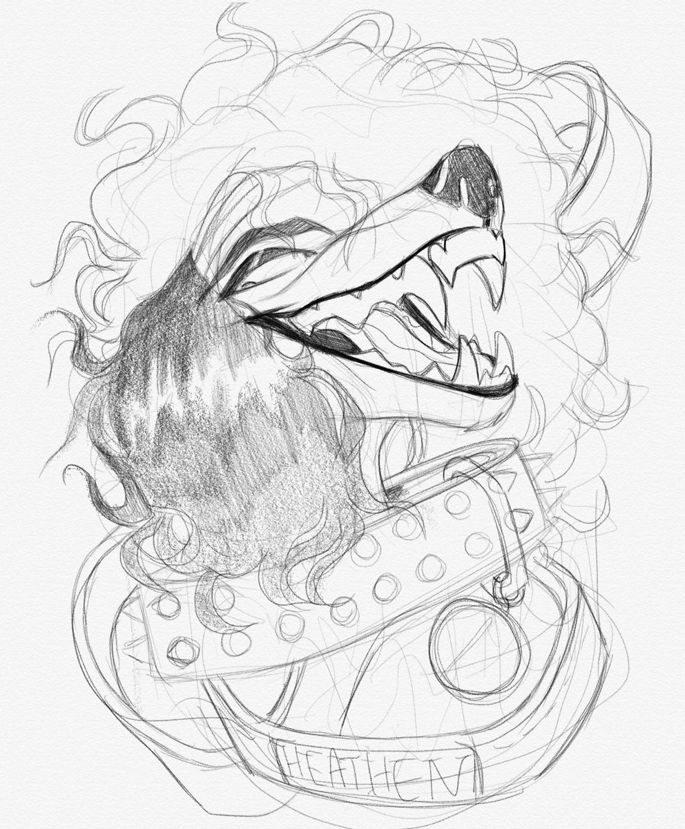 heathen dog..was planning on doing something with this design but im not sure i will anymore