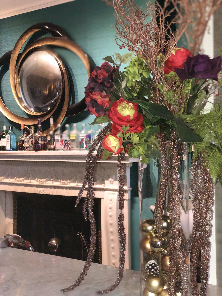 Winter florals warming up our lounge.