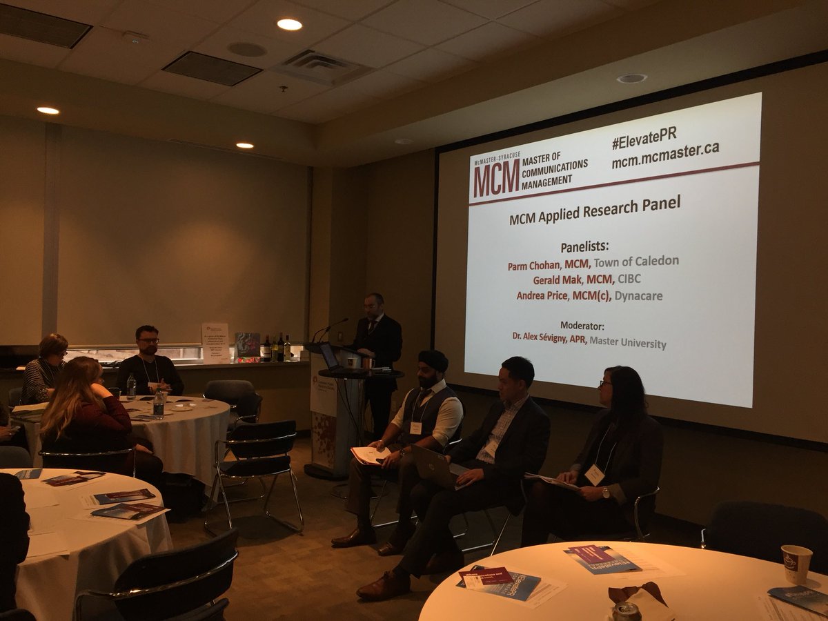 Excited for our <a href="/McMasterMCM/">McMaster MCM</a> panel discussion with <a href="/parm_charm/">Parm</a>, <a href="/GeraldMak/">Gerald Mak</a>, @AndreaEPrice and moderated by <a href="/alexsevigny/">Dr. Alex Sévigny, APR</a> #ElevatePR