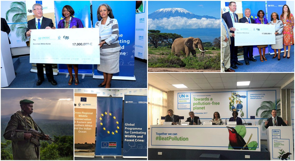JohnEScanlon's tweet photo. Thank you #EU for significant financial support for tackling #wildlife trafficking. Euro 30 million announced for Eastern &amp; Southern Africa @ #UNEA3. EU joined #CITES in 2015 &amp; has provided longstanding political, financial &amp; technical support to CITES https://t.co/bYadjDwOzA https://t.co/Puy9u8WbWx