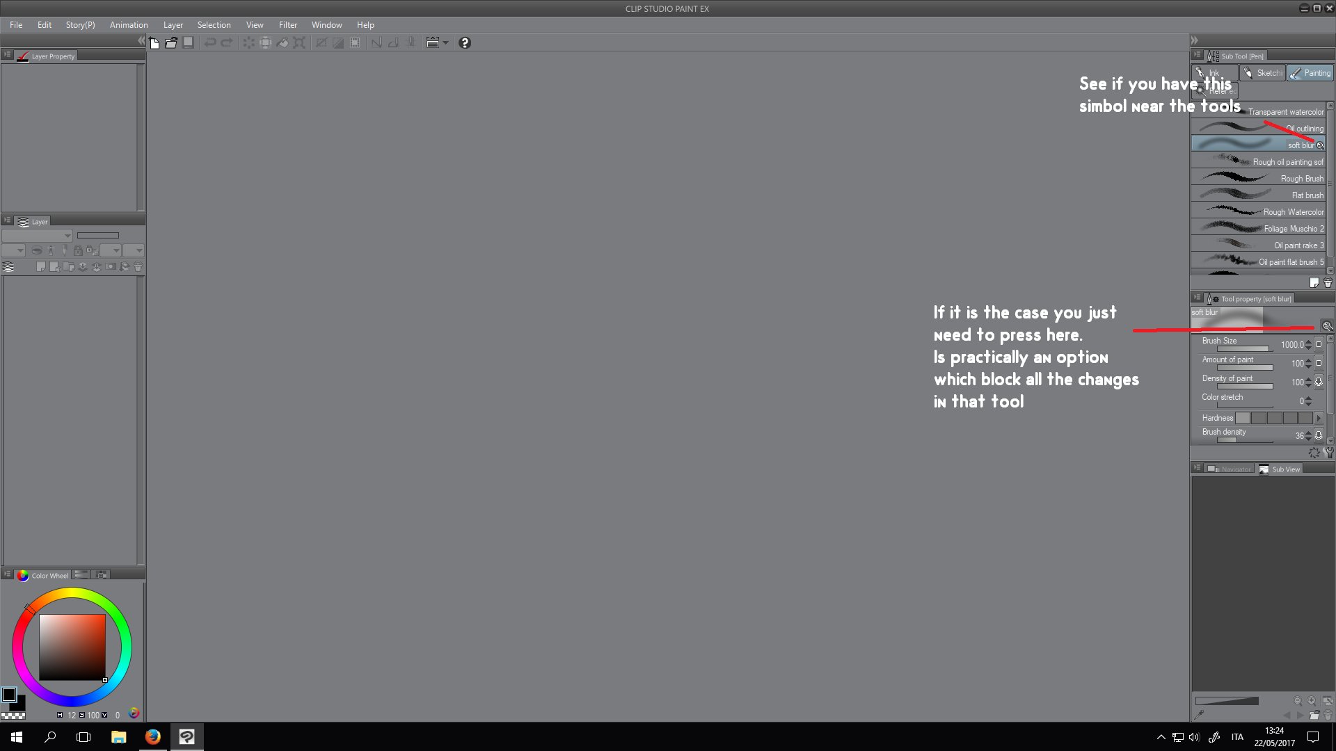 clip studio paint sub tool
