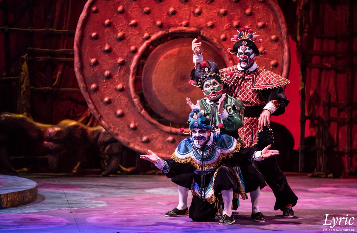 It's hard to know whether Ping, Pang, and Pong actually care about what happens to Calaf, or if they're just tired of planning executions. #LyricTurandot