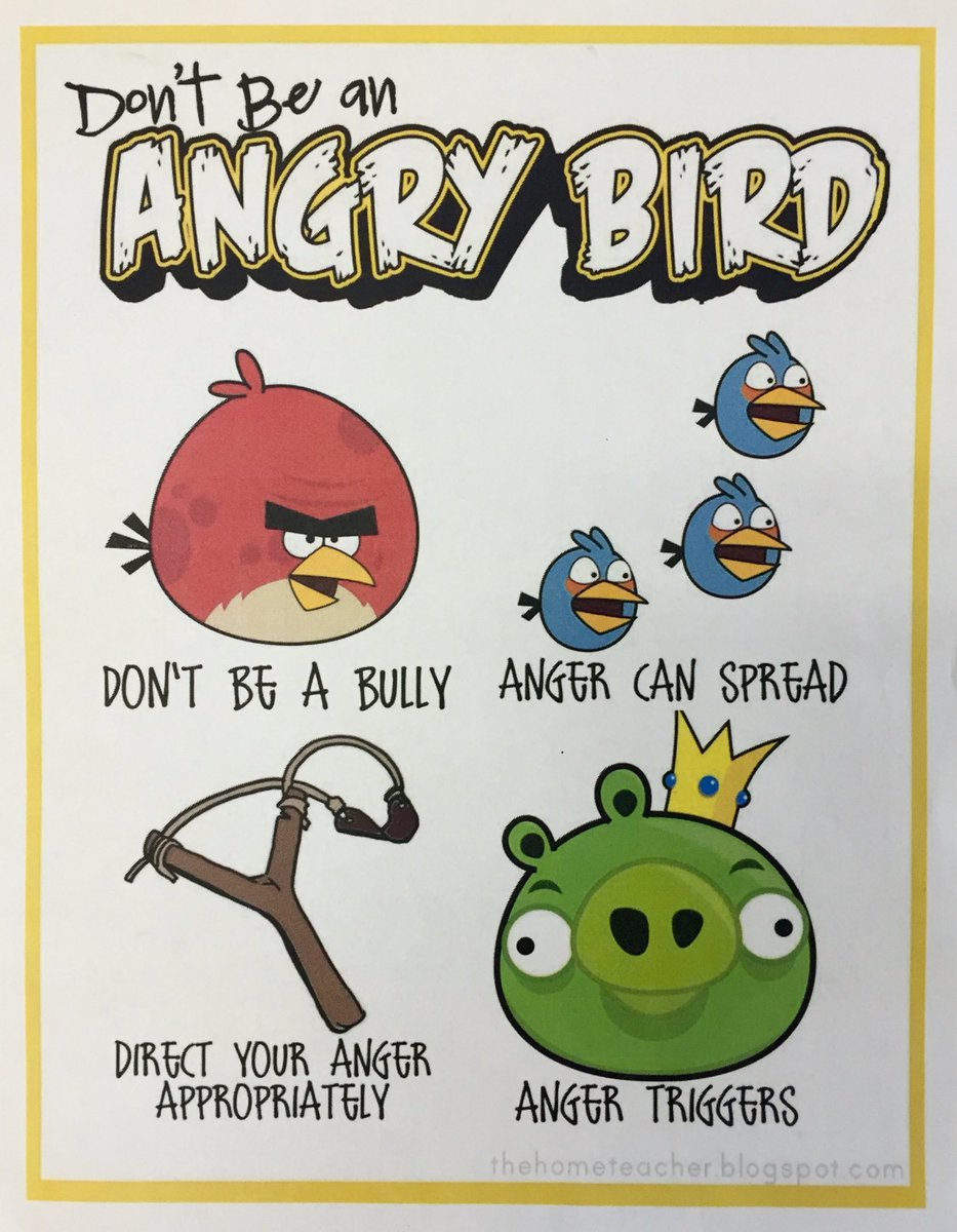 MH_SocialWorker's tweet photo. Angry Birds help help students learn anger management skills and tools to calm down. #SchoolMH #EmotionalLiteracy #ArtTherapy #AngryBirds https://t.co/nsssDO3sBZ