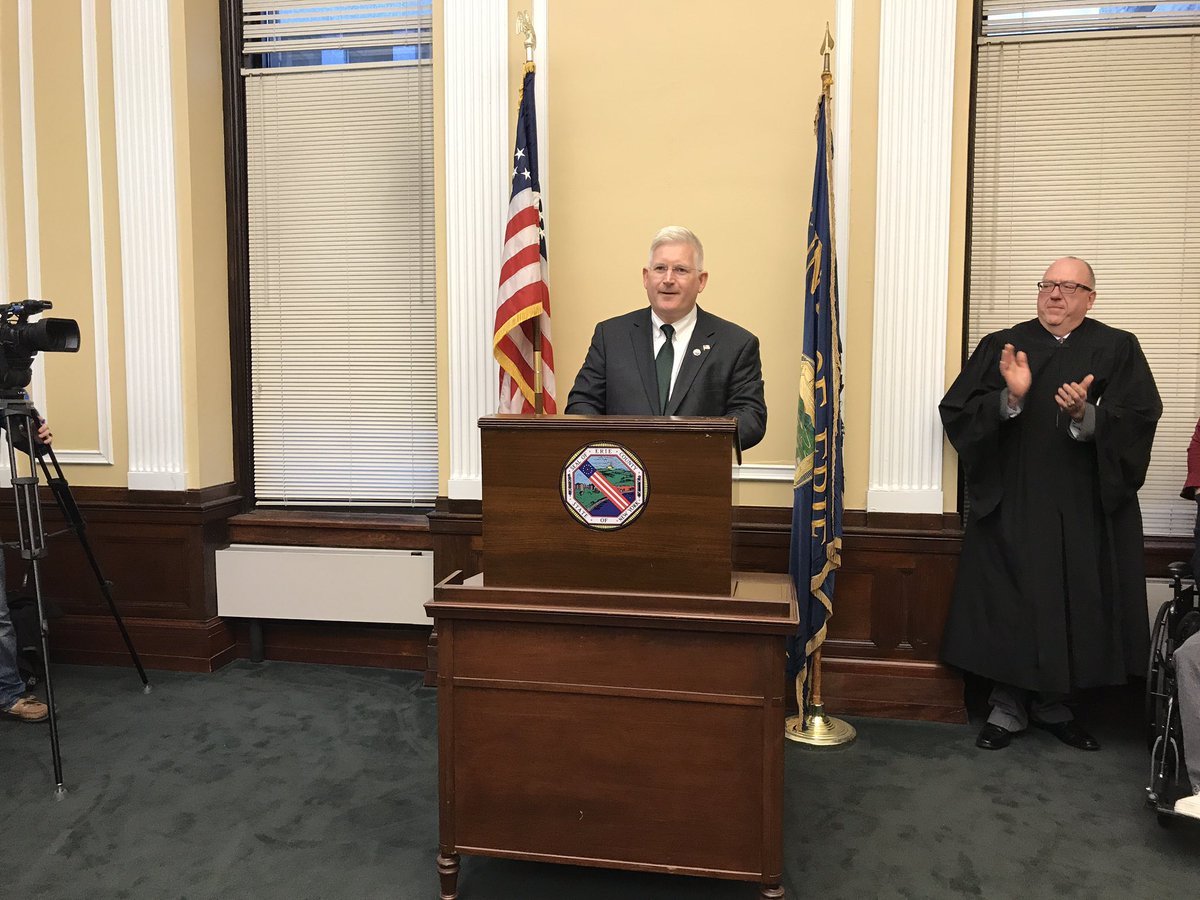 Mickey_Kearns's tweet photo. Incredible day being sworn in as your Erie County Clerk. To the elected officials, party chairmen, volunteers, friends &amp; certainly my family, thank you for your support &amp; encouragement. I am excited to get started in this new role and look forward to what we can accomplish! https://t.co/eYIVjDfOxo