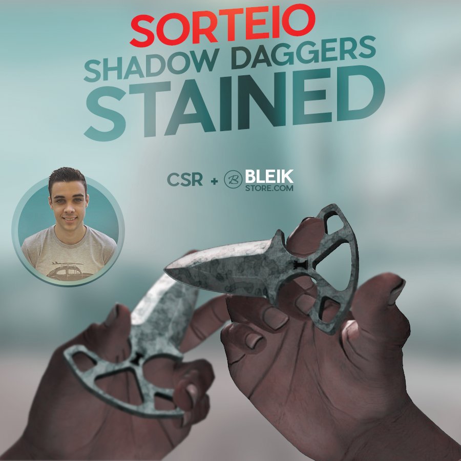 bleikstore's tweet photo. SORTEIO dessa SHADOW DAGGERS STAINED em parceria com nosso mito @CSR3528. 
Uma semana pra participar! Corra e complete o maior número de entradas possíveis para maiores chances de vencer.

Participe pelo link => https://t.co/CDIX0clUMd https://t.co/HPeqcrcX5q