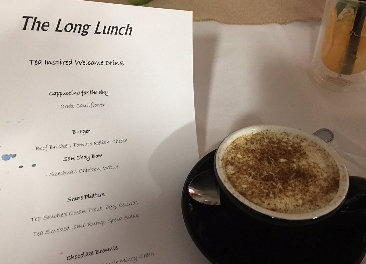 vetteachertrain's tweet photo. First item is an ocean trout cappuccino. Modern and en trend techniques = 1st class industry engagement @William_Angliss. @vetteachertrain https://t.co/nMSUol8ulD