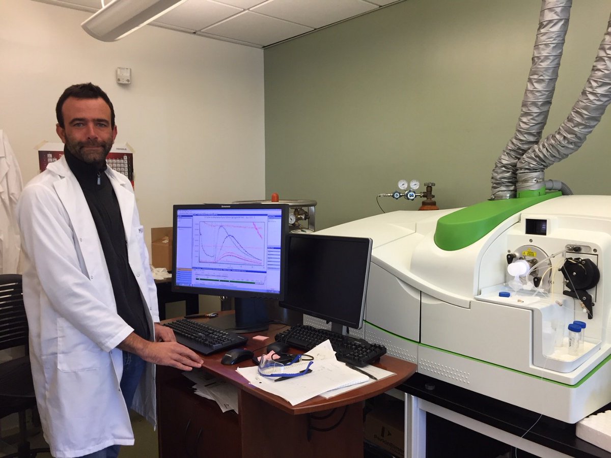 CENR Postdoc Dr. Frédéric Loosli with long-hour lab partner
ICP-MS.