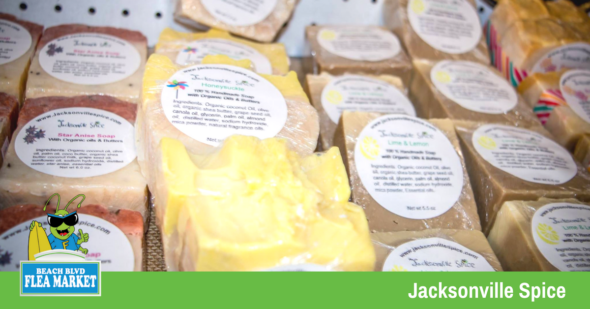 BeachBlvdFlea's tweet photo. #BathtubPartyDay 🛀 Shop #Organic #SoySoaps & Candles from Jacksonville Spice Soap & Candle Company in (B-49) -- OPEN Wednesday - Saturday 10AM - 5PM + Sunday 1pm - 5pm. 👍 Learn more: https://t.co/XH47aVWaLJ #jaxfleamarket https://t.co/nwGASUdkXy