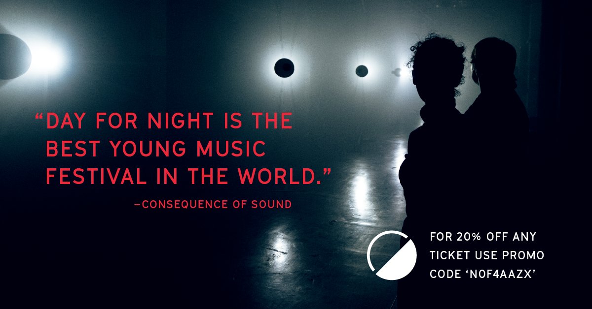 Join us next weekend in Houston, TX for @DayForNightFest 2017 ft. @NineInchNails, @ThomYorke, @Jamie___XX, #Justice, @SolangeKnowles, <a href="/PrettyLights/">PL</a>, @JamesBlake, @St_Vincent &amp; more. Enjoy a 20% discount off passes by using code 'N0F4AAZX' today. bit.ly/2nu83KE