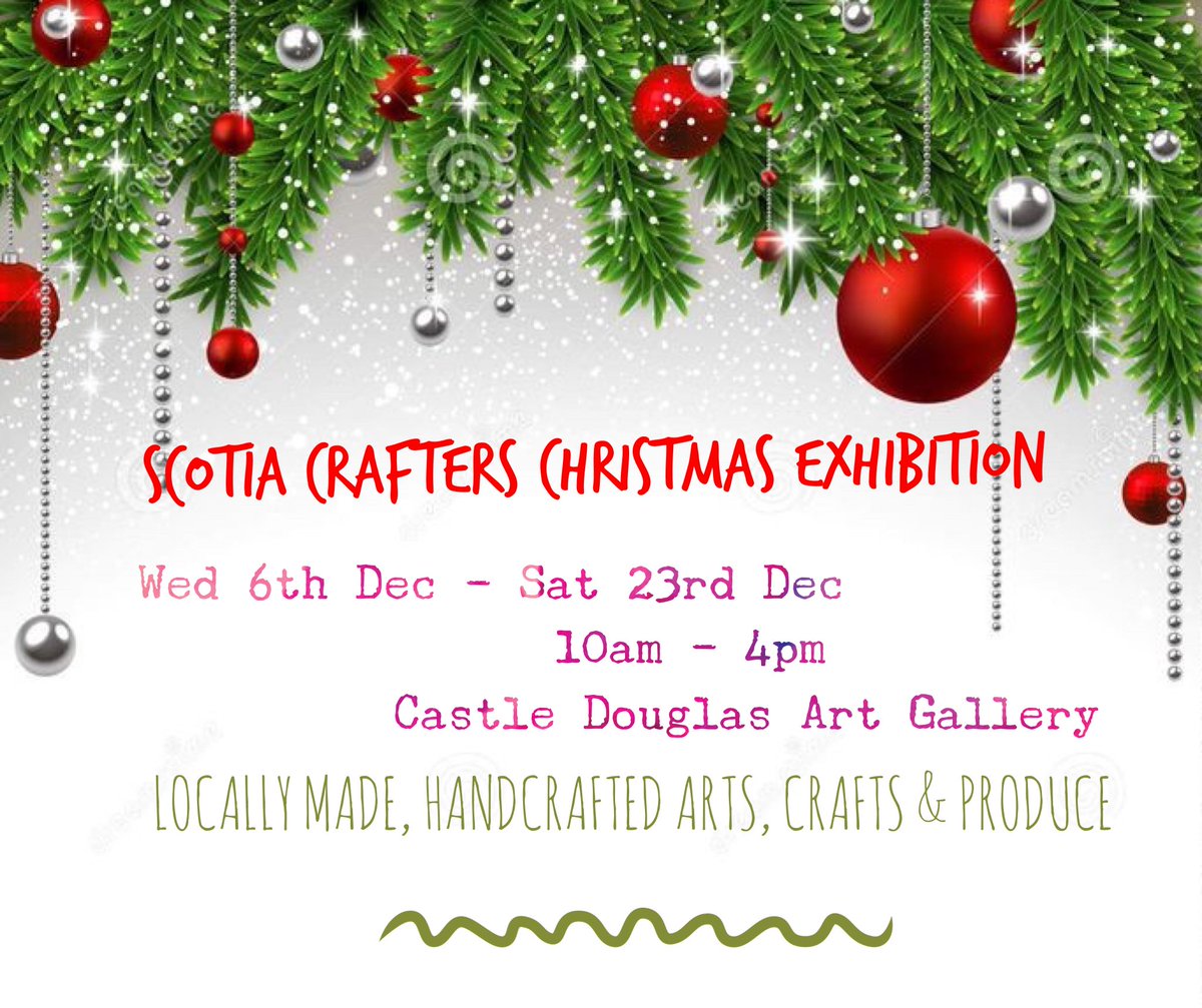 SoapGlen's tweet photo. #ScotiaCrafters #Christmas Exhibition in #Castle Douglas #Chrismasgifts #handmade #shoplocal #swscotland open daily free entry https://t.co/VAtsVHeq8i