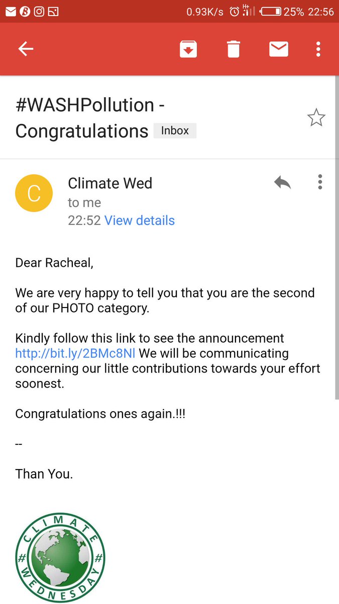 NoraAwolowo's tweet photo. I just received a mail I came second in the #WASHPollution photo competition!!!! 

Best News So Far!!! 
We did it fammmmmmm. https://t.co/76SGvhm7Om