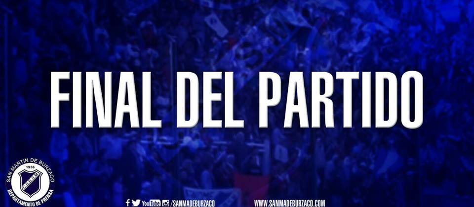 FINAL DEL PARTIDO
El Azul lo ganó a pura garra con dos jugadores menos y corta la racha de seis partidos sin victorias.
<a href="/ItuzaingoPrensa/">Club Atlético Ituzaingó</a> 1 (44' Anriquez)
#SanMartin 3 (27' Contreras, 43' G. David, 93' Regner)