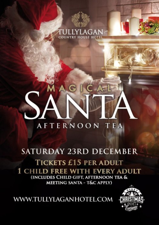 🎅🏼Join us for Festive Afternoon Tea alongside Santa and his elves on Saturday 23rd December. This is sure to be a big seller so get your tickets secured🤩 #Christmas #Santa #NorthernIreland