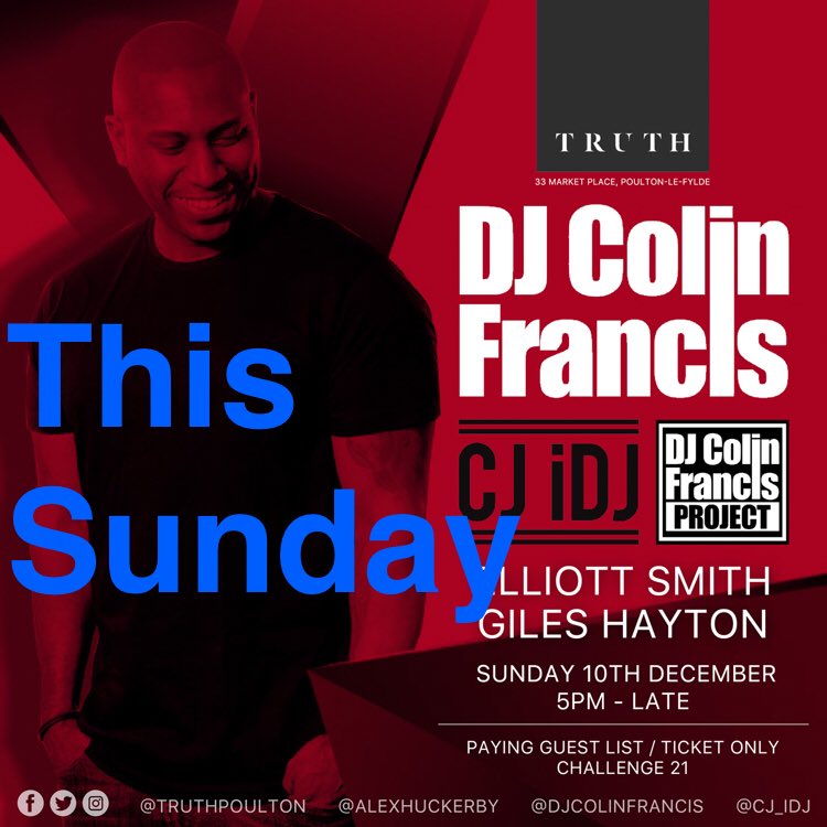It’s happening this Sunday <a href="/DJColinFrancis/">DJ Colin Francis</a> <a href="/CJ_iDJ/">CJ iDJ</a> <a href="/alexhuckerby/">Alex Huckerby</a> <a href="/DJElliottSmith/">Elliott Smith</a> <a href="/MRHSbeats/">MR H's</a> 🎶🔥🎶🔥