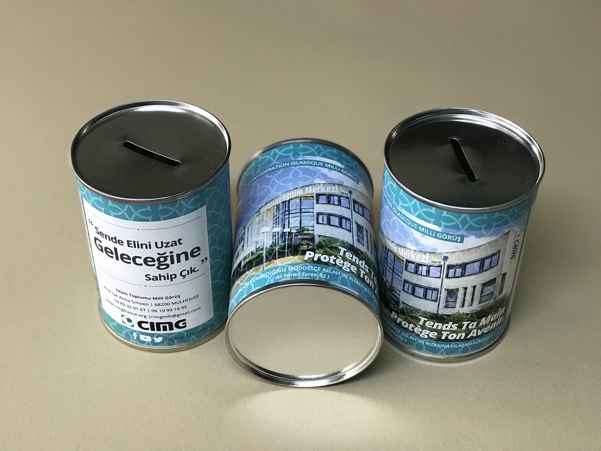 Tek Kullanımlık Teneke Kumbaralar Etiket Baskılı 3.00₺ şimdi sipariş edin. #kumbara