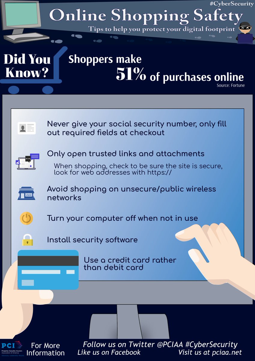 TeamAPCIA's tweet image. Use a credit card rather than a debit card when doing online #shopping for the holidays. More #Cyberaware tips here