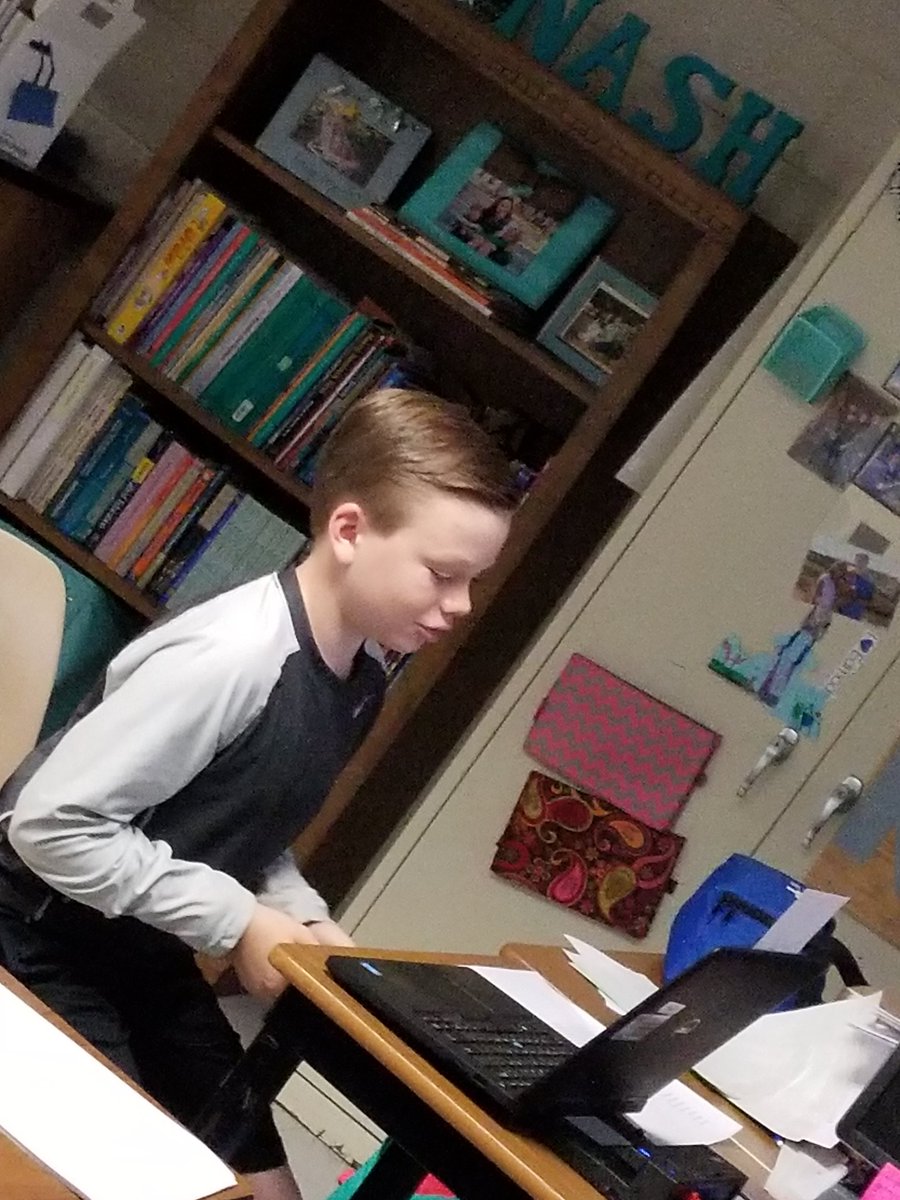 NHMSNash's tweet photo. E2 6th grade students Skyped with the author Avi today. Students just finished reading Avi's novel "Crispin" in SS. So exciting! @northhallmiddle https://t.co/xdC2SaMuB2