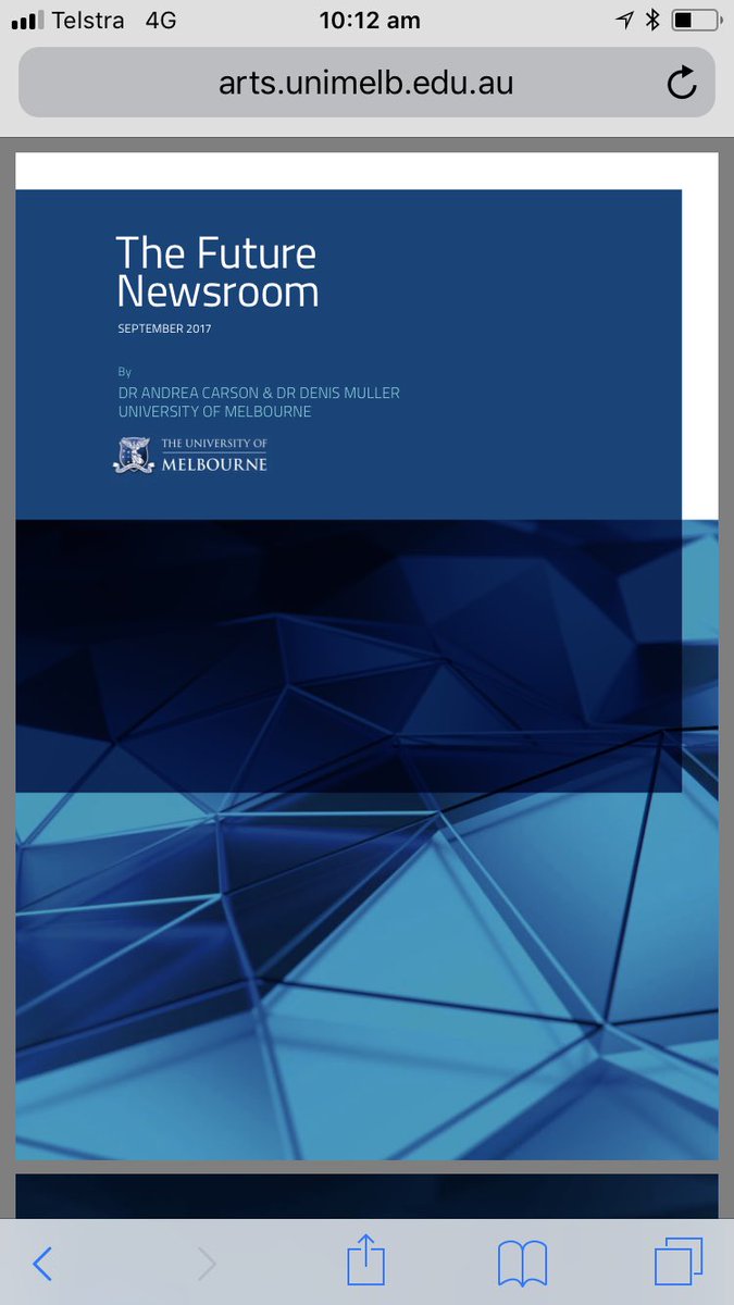 Dr <a href="/andrea_carson/">Andrea Carson</a>’s The Future Newsroom report is here: arts.unimelb.edu.au/__data/assets/… #jeraa17