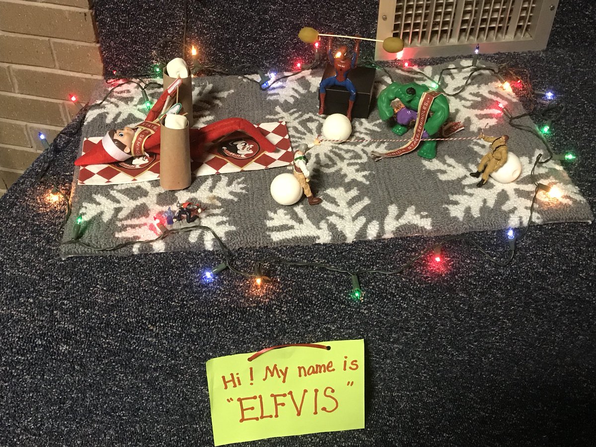 Jacuelinesmith's tweet photo. MSE’s Elfvis is pumping fluff with his friends! https://t.co/GhDVycMS7q