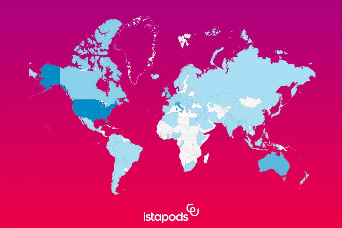 istapods's tweet photo. We have just started to test #Istapods App and every day new users are joining our community. At the moment our members come from 116 different countries 🗺️ and we are very proud to be a part of an emerging international community! https://t.co/VctsdSrxSC
