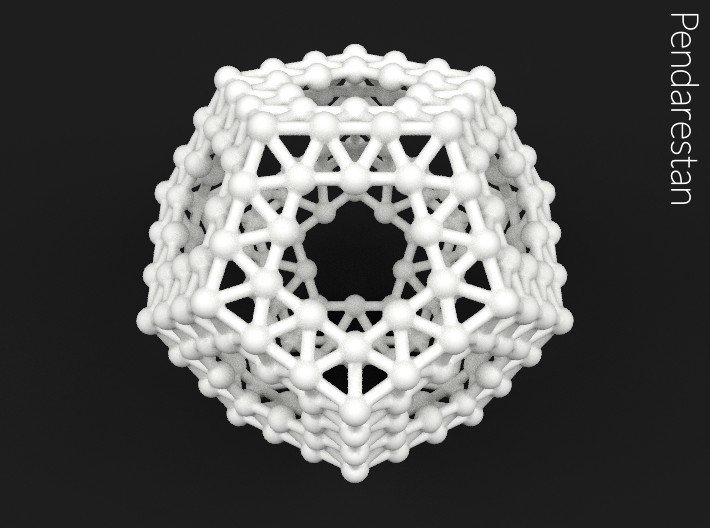 pendarestan's tweet image. Dodecahedronium, a molecular sculpture of a Platonic solid.
See it in 3D: shpws.me/Phgy
#3Dprinting #mathart #sculpture