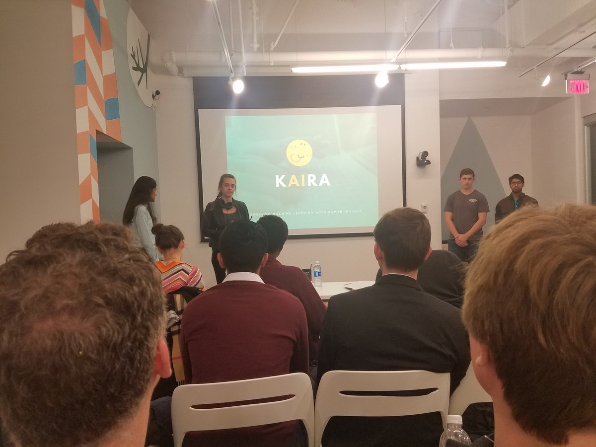 StartLabs (@mitstartlabs) on Twitter photo The MIT team pitching KAIRA, using machine learning to solve depression!
<a href="/MIT/">Massachusetts Institute of Technology (MIT)</a> <a href="/innovate_edu/">KingofLions</a> The MIT team pitching KAIRA, using machine learning to solve depression!
<a href="/MIT/">Massachusetts Institute of Technology (MIT)</a> <a href="/innovate_edu/">KingofLions</a>