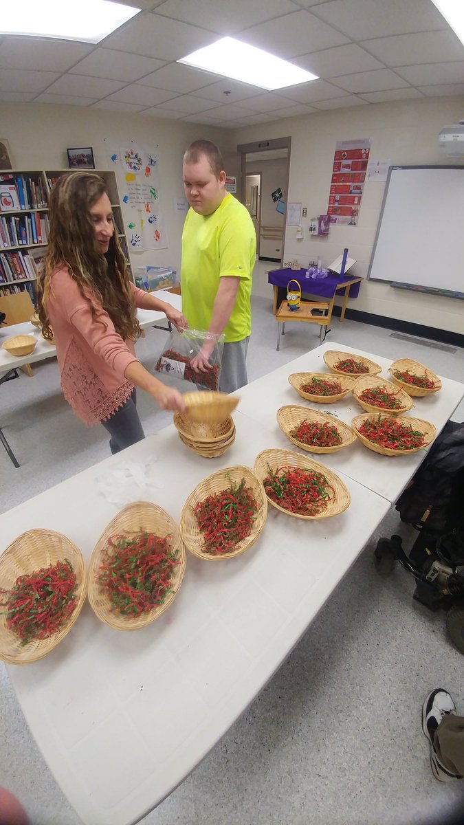 Serving others by building gift baskets step by step.  Great work Daniel and Joelle! Thank you Local and Fresh for donating a portion of each basket purchased to Jean Vanier School for our Christmas hampers! <a href="/RCSD_No81/">YQR Catholic Schools</a>
