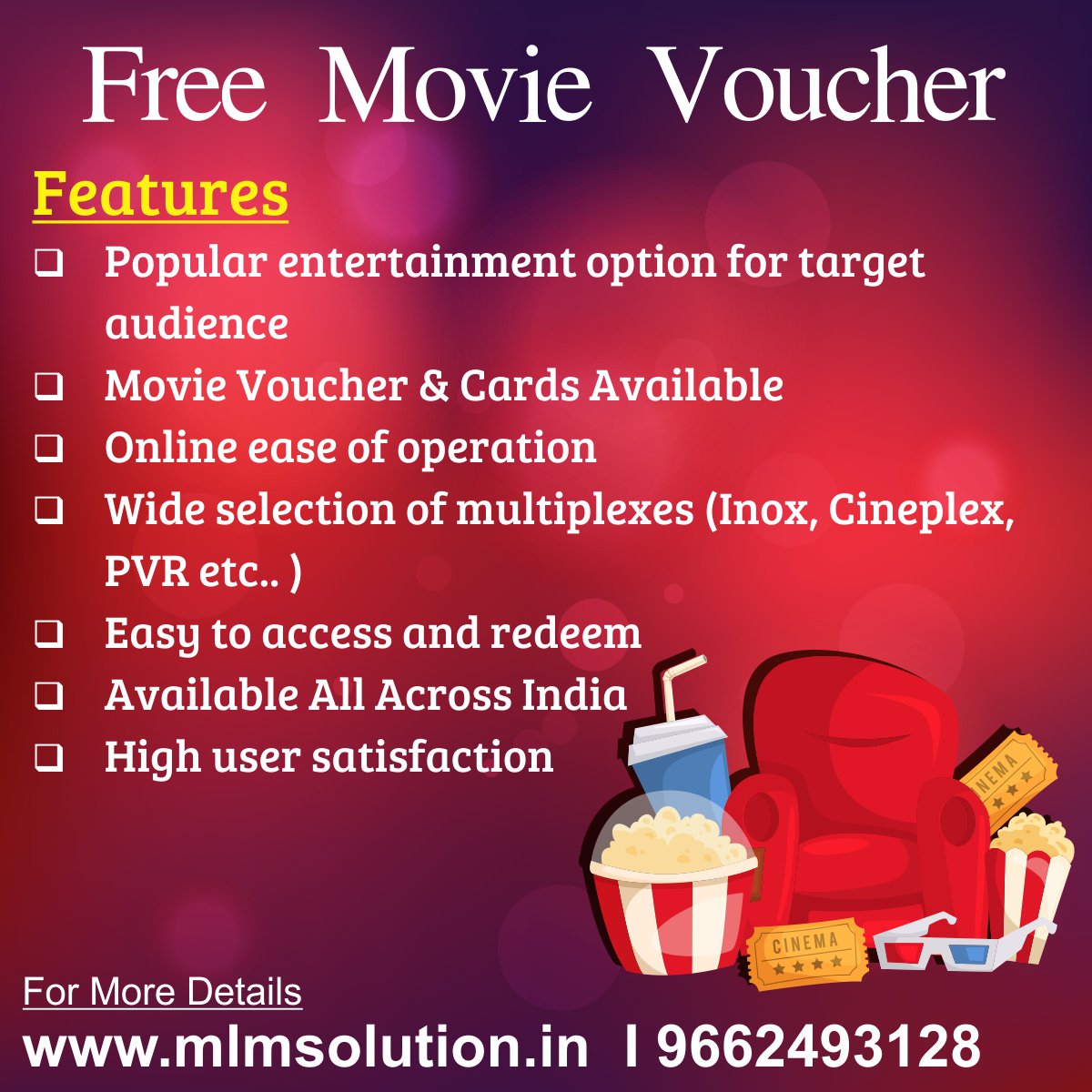 mlmsolution9985's tweet image. Best MLM Product For Your MLM Company
#MLMSolution
#MovieVoucher
#MLMProduct
For More Details
mlmsolution.in
Call +91-9662493128