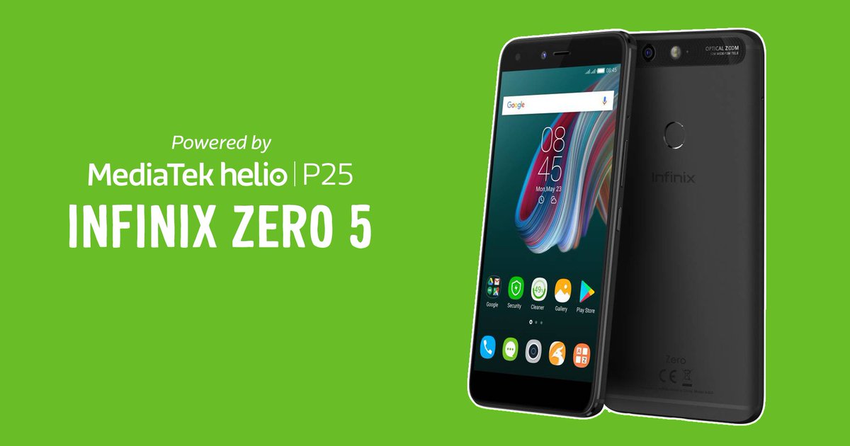 MediaTekIndia's tweet photo. #GeniusDevice: The MediaTek Helio P25 powered #InfinixZero5 comes loaded with an octa-core CPU, 6 GB of RAM, &amp; a mammoth 4350mAh battery. Along with 12MP rear camera &amp; 16MP front camera, this is the smartphone that will never tire of your 100 selfies a day routine. @InfinixIndia https://t.co/XEfqLeAxEE