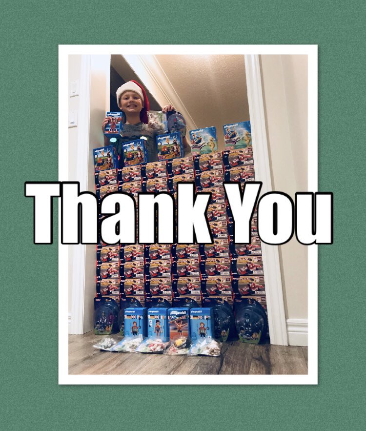 ColinsToyDrive's tweet photo. Still piling up donations - literally! Shout out to @HobbyToyCentral for surprising me today with another donation!  Approaching a new record with a current count of 458 toys. https://t.co/9y5LZhGdRs