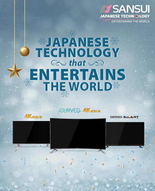 Sansui is the Japanese technology that entertains the world.
