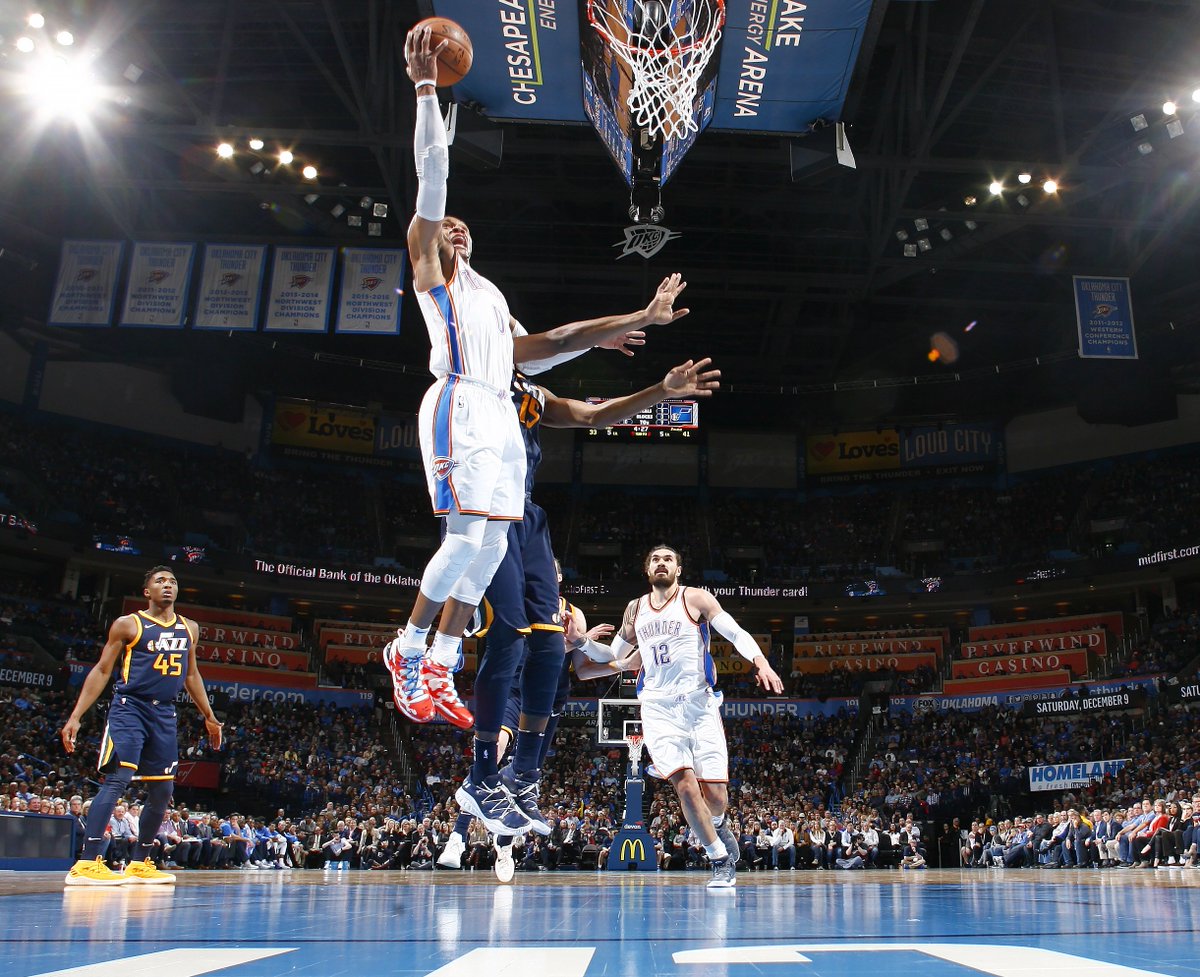 NBA's tweet photo. #TripleDoubleAlert for Russ in OKC!

22 points, 10 assists, 7 rebounds with 2:54 to play in the 3rd on NBA League Pass https://t.co/h6DHmPCU8C