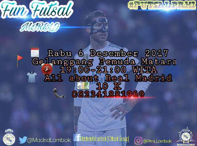 Jgn lewatkan fun futsal nanti malam, ramaikan semeton. <a href="/Madrid_Indo/">Peña Real Madrid de Indonesia</a>
